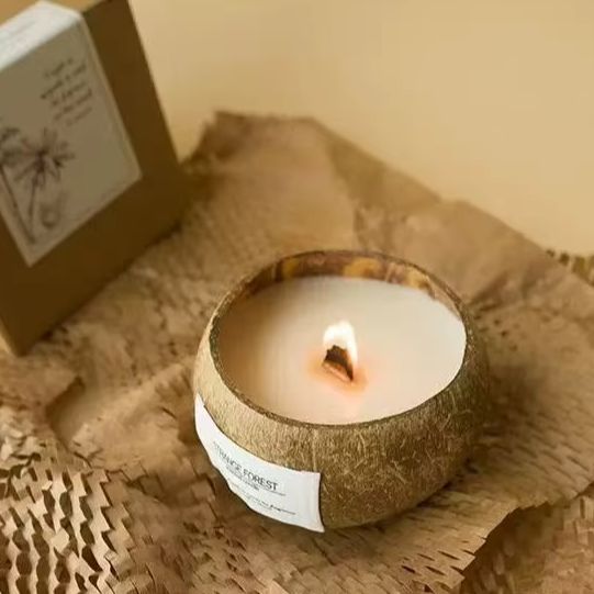 Home Fragrance Essence - Натуральная ароматическая свеча из скорлупы кокоса,