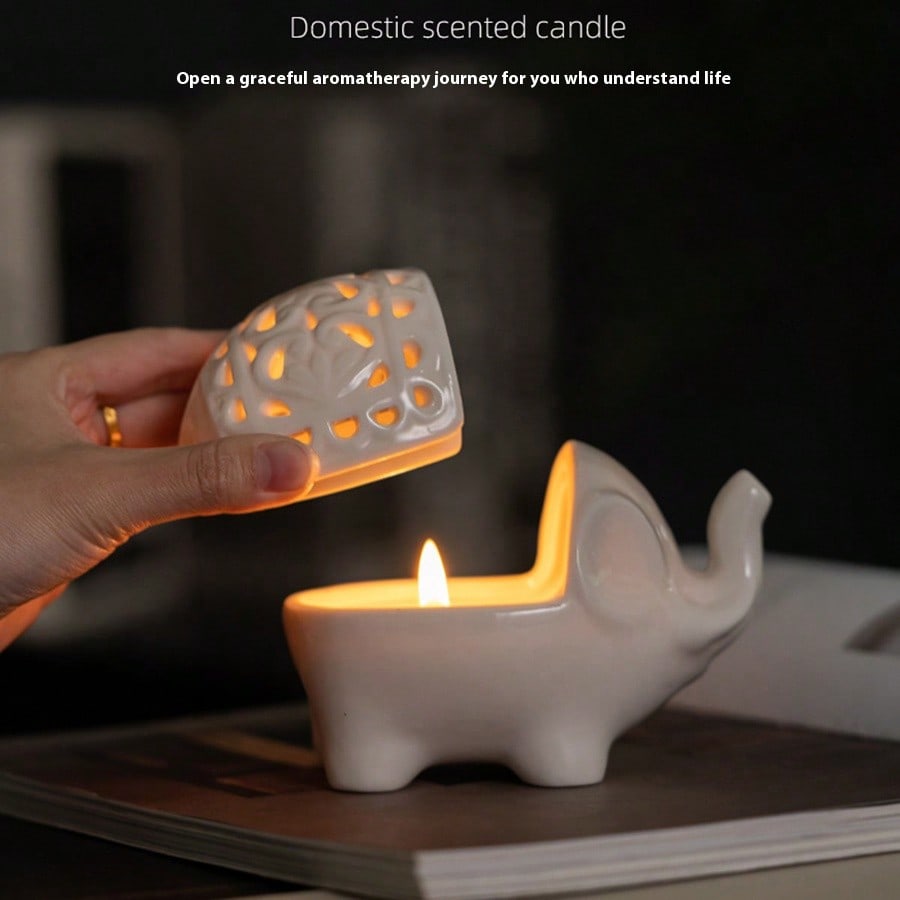Wax Melt Burner - Милая керамическая аромалампа в форме слона