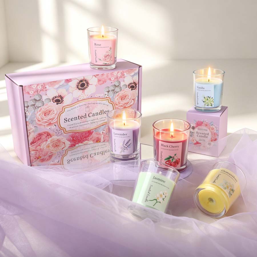 Home Fragrance Us - Набор ароматических свечей для ароматерапии, 6