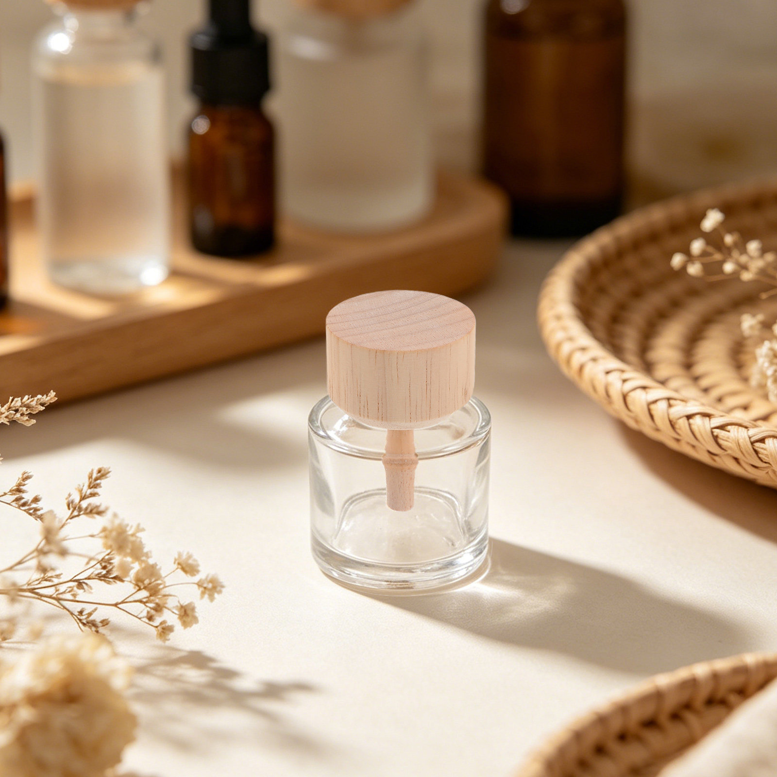 Home Fragrance Us - 2 шт. прозрачных стеклянных бутылочек для